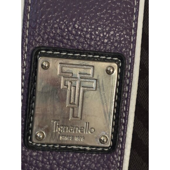 Tignanello Black Tote with Red and Purple Stripes - Picture 5 of 12